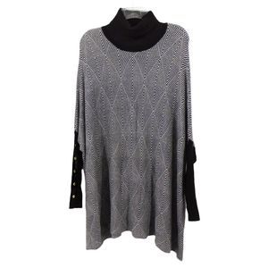 JOSEPH A. Turtleneck Poncho Sweater - Small